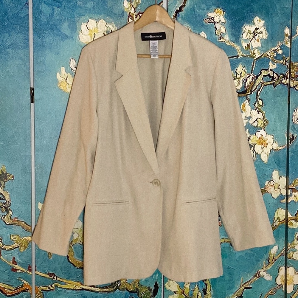 Sag Harbor light beige single breasted blazer